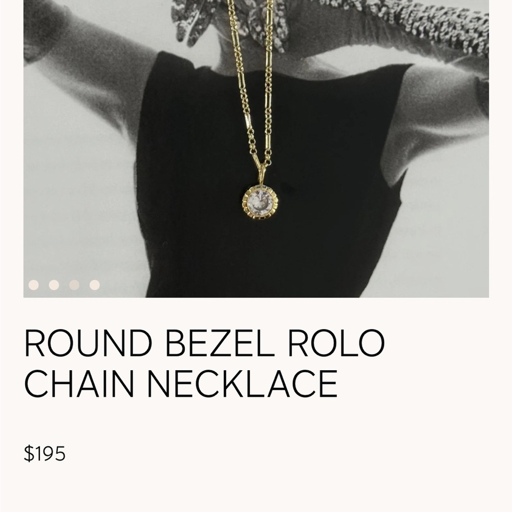 Alexa Leigh Gold Bezel Necklace - Picture 2 of 2